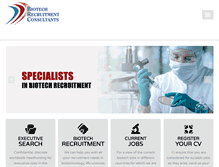 Tablet Screenshot of biotechrecruitment.com.au